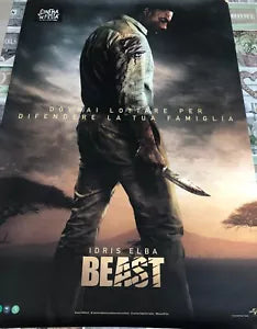 Poster locandina Beast 100x70 cm ORIGINALE da cinema 2022 di Baltasar Korm kur