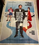 Poster locandina Tutta un altra vita 140x200 in due pezzi ORIGINALE da cinema d