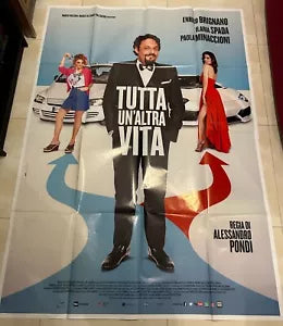 Poster locandina Tutta un altra vita 140x200 in due pezzi ORIGINALE da cinema d