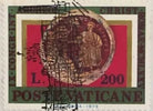 Francobollo Stamp Congresso Archeologico Internazionale 1975 USATO Poste Vatican