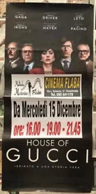 Poster locandina House of Gucci 33x70 cm ORIGINALE da cinema 2021 CON DIFETTO di