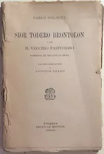 Sior Todero Brontolon di Carlo Goldoni, 1926, Le Monnier