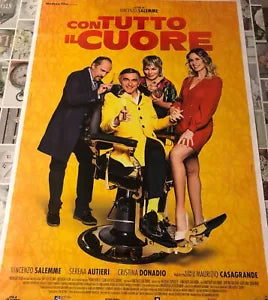 Poster locandina Con tutto il cuore 100x70 cm ORIGINALE da cinema 2021 di Vince