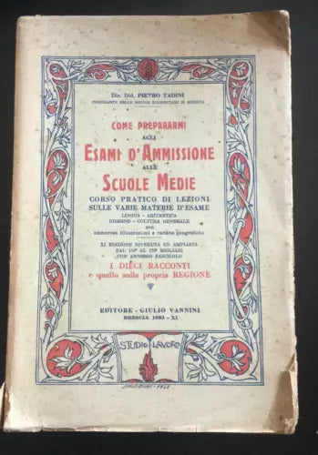 Come prepararmi agli esami d’ammissione alle scuole medie - Pietro Tadini - P