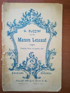 Manon Lescaut - G. Puccini - Ricordi - 1893 M