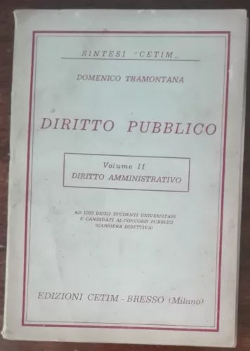 Diritto Pubblico - Domenico Tramontana - Cetim,1963 - A