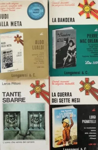 4 Classici Longanesi in edizione tascabile Avventura, guerra, romanzi - ER