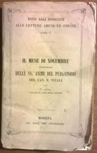   Il Mese di Novembre - Francesco Vitali, Tip. Dell’Imm. Concezione,1862 - L