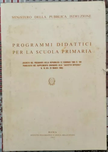 Programmi didattici per la scuola primaria 1985 - ER