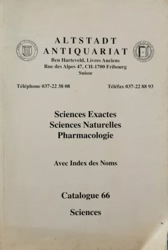 Altstadt Antiquariat Catalogue 66 Sciences - ER