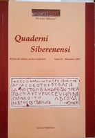 Quaderni Siberenensi - Rivista di cultura, storia e tradizioni, 2007