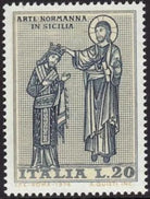ITALIA -  FRANCOBOLLO ARTE NORMANNA IN SICILIA 20 LIRE 1974 -  nuovo