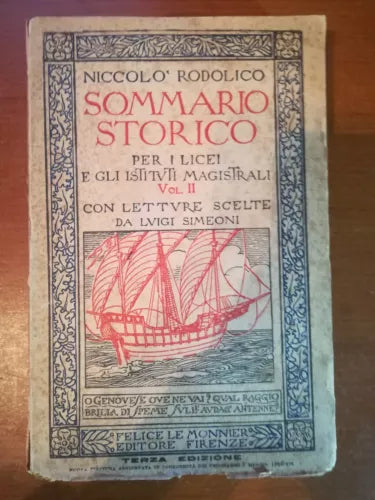 Sommario storico - Niccolo Rodolico - Le monnier - 1936 - M