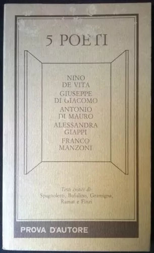 5 POETI - a cura di Rocco Giuffrè - Prova d'autore, 1989 - L