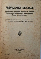 Previdenza Sociale. Assicurazione, invalidita, vecchiaia e superstiti 1952 - ER