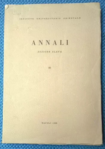 Istituto Universitario Orientale - Annali - Sezione slava - IX - 1966 - L