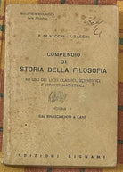 Compendio di storia della filosofia Vol II Dal Rinascimento a Kant di P De V