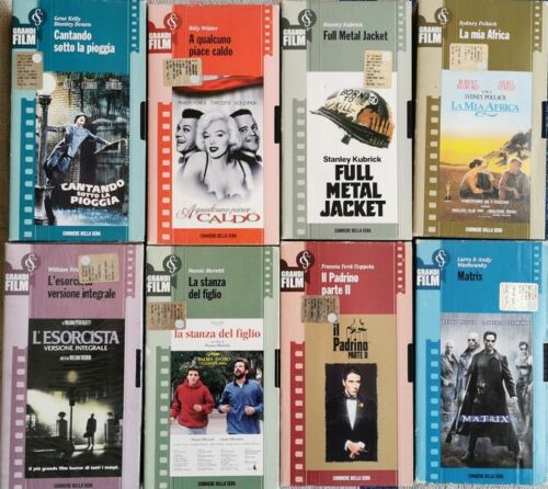 GRANDI FILM CORRIERE DELLA SERA 8 VHS