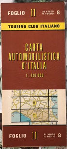 Carta automobilistica d Italia Foglio 11 al verso il Foglio 8 di Touring Club It