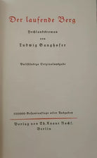 Der Laufende Berg di Ludwig Ganghofer, 1920 - ER