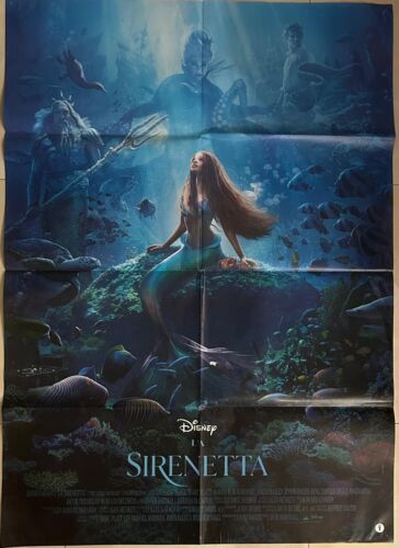 Poster locandina La sirenetta 2023 100x140 ORIGINALE da cinema di Rob Marshall