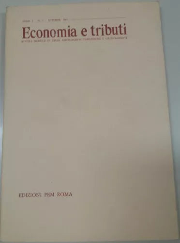 ECONOMIA E TRIBUTI - AA.VV - EDIZIONI PER ROMA - 1967 - M