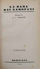 La dama dai Garofani A. J. Cronin cop. rigida Bompiani 1955 - ER