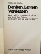 Denken, Lerner, Vergessen di Frederic Vester, 1975, Anstalt - ER