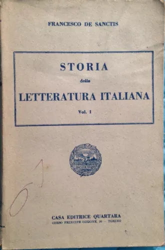 Storia della letteratura italiana - De Sanctis - Quartara - 1950 - MP