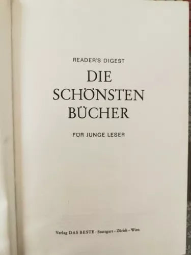 Die Schonsten Bucher fur junge leser di Reader’s Digest, 1973, Das Beste - ER