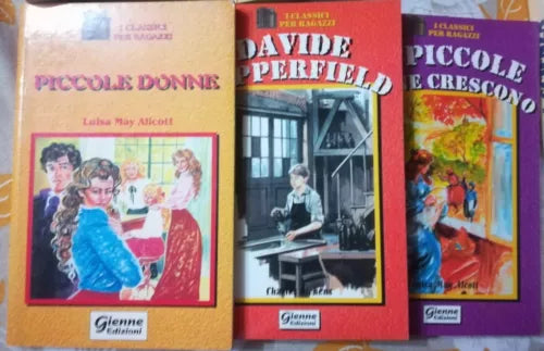 Stock di tre libri: Classici per ragazzi- C.Dickens,L.M.Alcott,Gienne - S