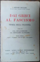 Dai greci al fascismo libro II - Arturo Beccari - SEI,1936 - R