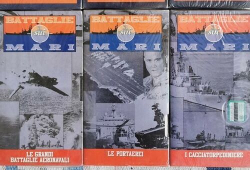 Battaglie sui Mari 3 VHS documentari SIGILLATI della Hobby & Work
