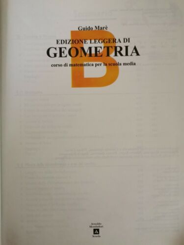 Edizione leggera di Geometria B, di Guido Mare, 1995, Mondadori Editore - ER