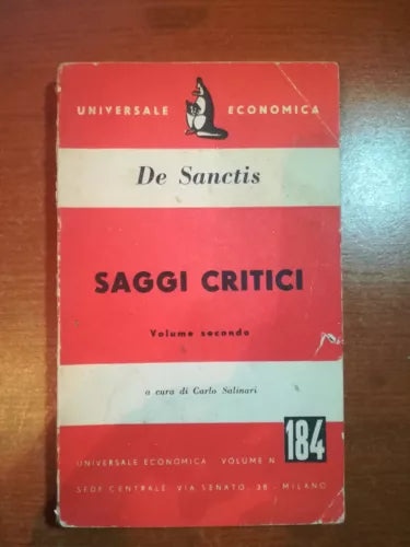 Saggi Critici - De Sanctis - Universale Economica - 1953 - M