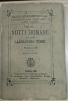 LE NOTTI ROMANE- ALESSANDRO VERRI - SALESIANA - 1886 - M
