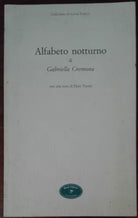 Alfabeto Notturno AUTOGRAFATO - Gabriella Cremona - Book ,1998 - A
