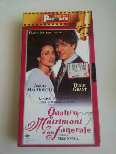 Quattro Matrimoni E Un Funerale- Vhs- 1993 - Panorama - F