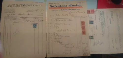 Stock di 20 documenti + marche da bollo firme e timbri della prima meta del ’900