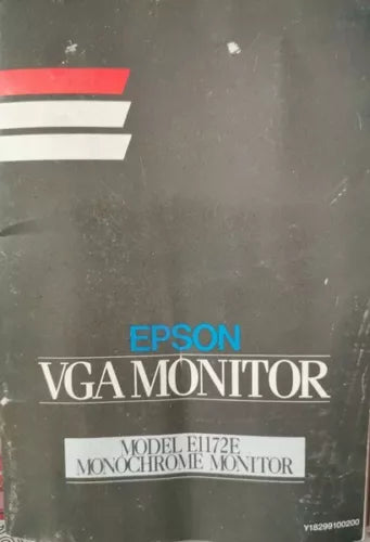 vga monitor epson model e1172e manual - ER