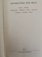 Baumeister der Welt von Stefan Zweig, 1952, Fischer - ER
