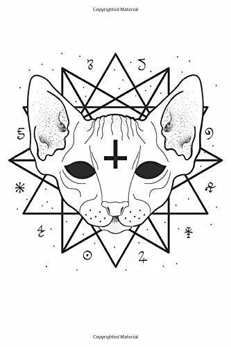 Geometria sacra del gatto occulto: Quaderno Regali Wiccan Magic Witches Magic Ca